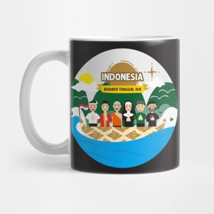 Bhineka Tunggal Ika of Indonesia T-Shirt Design Mug